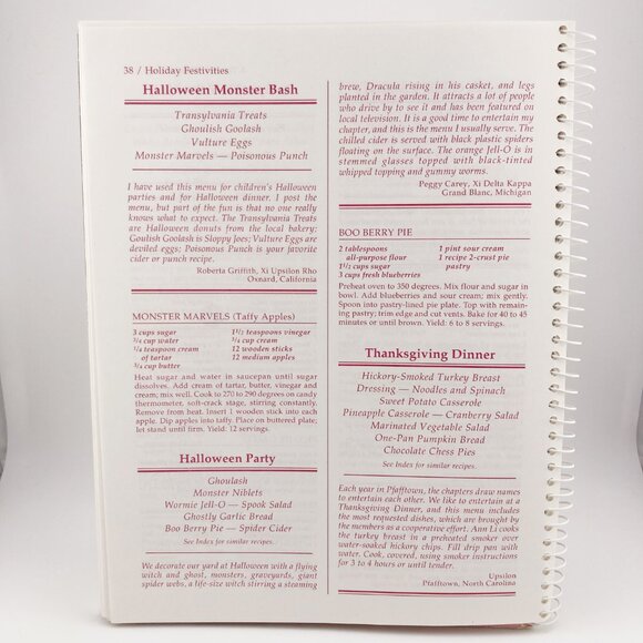 VINTAGE Beta Sigma Phi Celebrations Cookbook ~ Sorority member recipe collection - Picture 12 of 16